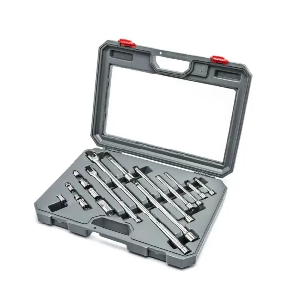 Crescent 1/4 in. x 3/8 in. x 1/2 in. and 3/4 in. Socket Accessories Set (16-Piece)