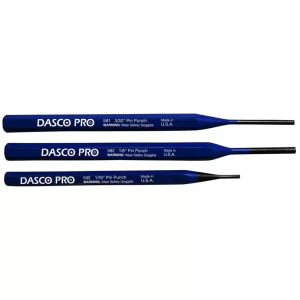 Dasco Pro Small Pin Punch Set (3-Piece)