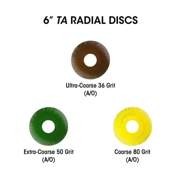 Dedeco Sunburst 3 in. 6-Ply Radial Discs 1/4 in. 6 mic X-Fine Arbor Thermoplastic Cleaning and Polishing Tool