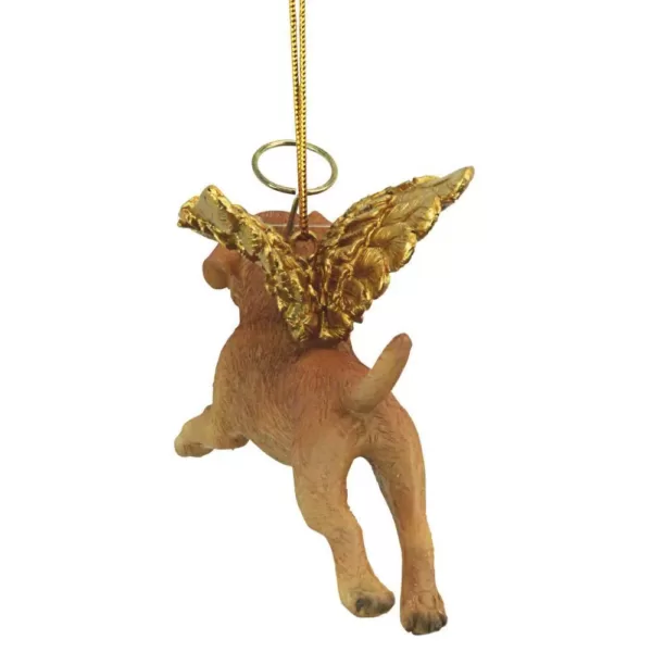 Design Toscano 3 in. Honor the Pooch Golden Retriever Holiday Dog Angel Ornament