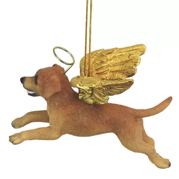 Design Toscano 3 in. Honor the Pooch Golden Retriever Holiday Dog Angel Ornament