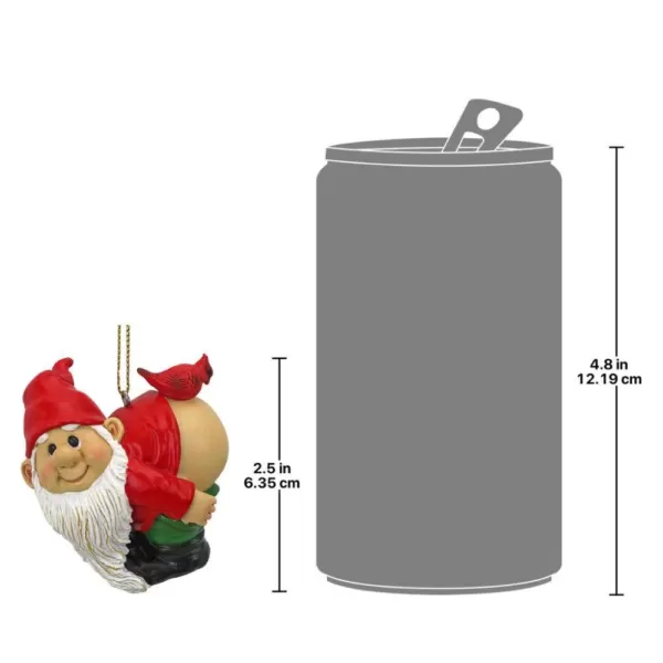 Design Toscano 2 in. Loonie Moonie Gnome Holiday Ornament