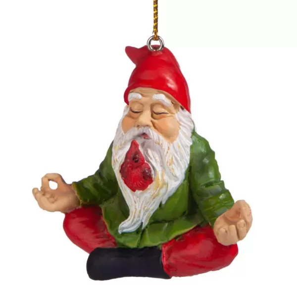 Design Toscano 2.5 in. Zen Gnome Holiday Ornament (3-Piece)