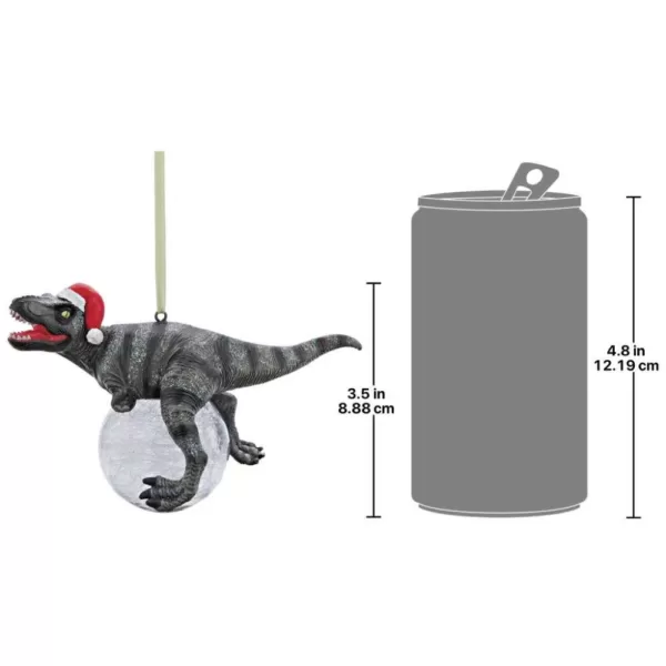 Design Toscano 3.5 in. Blitzer, the T-Rex Holiday Ornament