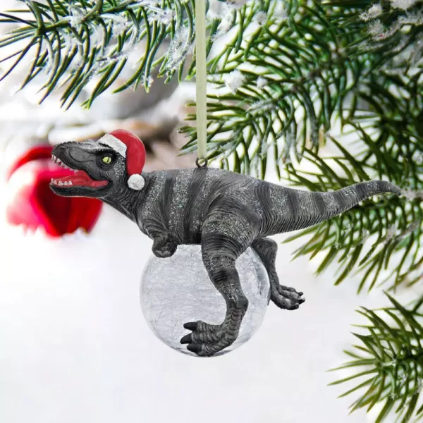 Design Toscano 3.5 in. Blitzer, the T-Rex Holiday Ornament