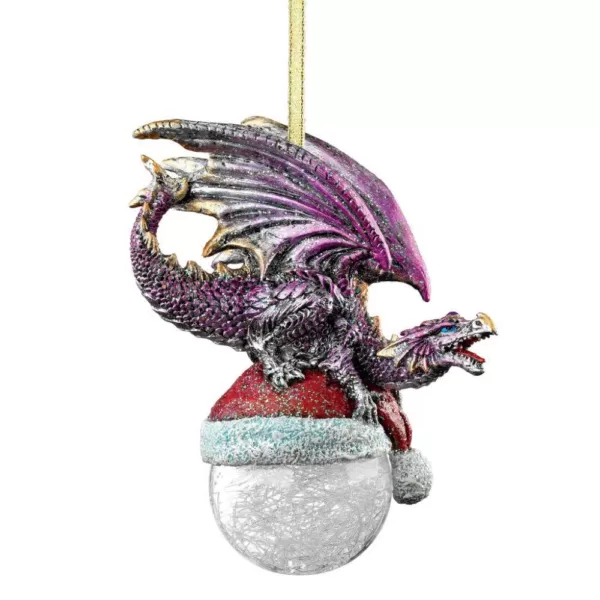 Design Toscano 6.5 in. North Pole Dragon Holiday Ornament