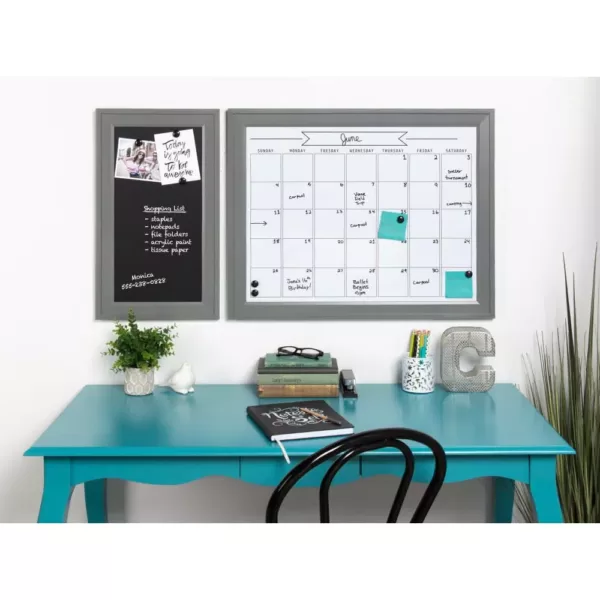 DesignOvation Bosc Monthly Dry Erase Calendar Memo Board