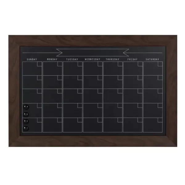 DesignOvation Beatrice Chalkboard Monthly Calendar Memo Board