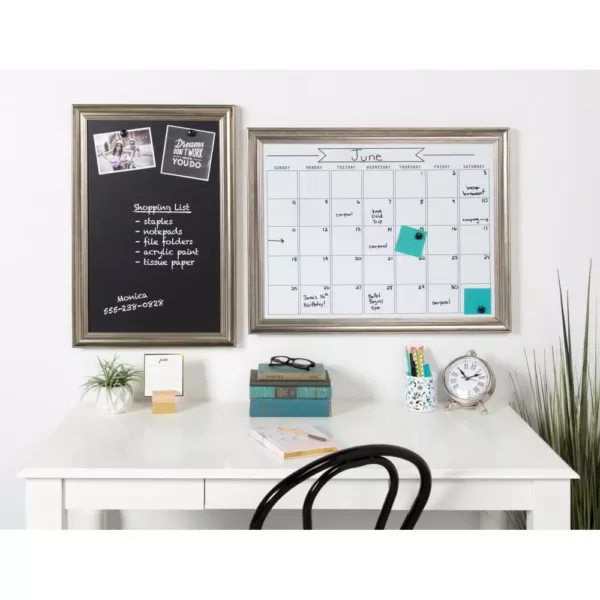 DesignOvation Macon Monthly Dry Erase Calendar Memo Board