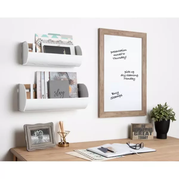 DesignOvation Beatrice Rustic Brown Dry Erase Memo Board