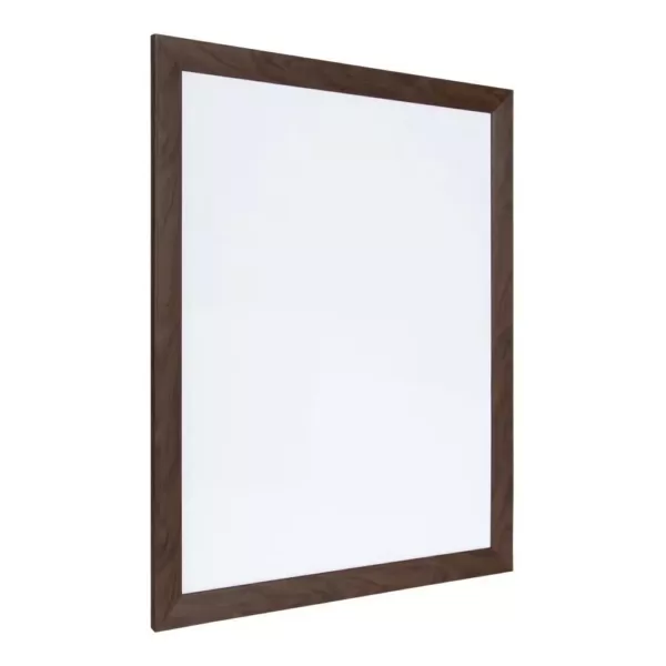 DesignOvation Beatrice Walnut Brown Rectangle Dry Erase Board Memo Board