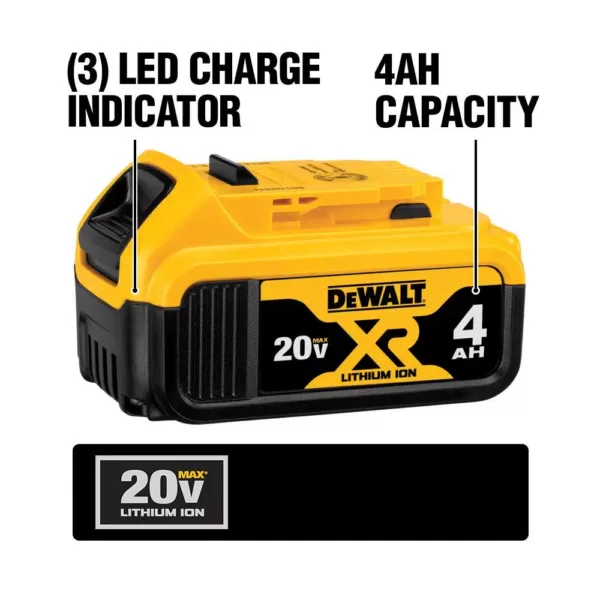 DEWALT 20-Volt MAX Cordless 4-1/2 in. to 5 in. Grinder with (1) 20-Volt 4.0Ah Battery