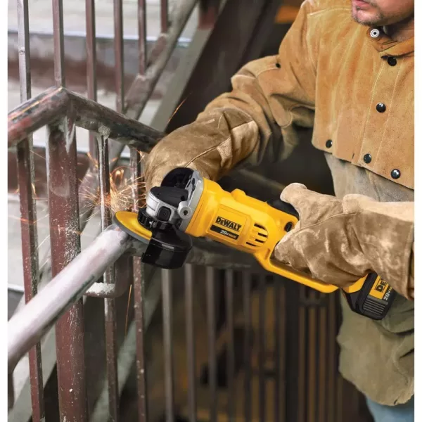 DEWALT 20-Volt MAX Cordless 4-1/2 in. to 5 in. Grinder, (2) 20-Volt 5.0Ah Batteries & Charger