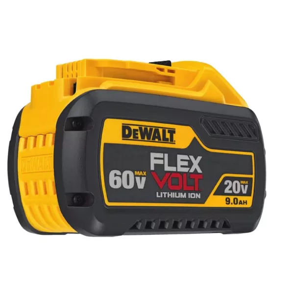 DEWALT FLEXVOLT 60-Volt MAX Cordless Brushless 4-1/2 in. Angle Grinder, (1) FLEXVOLT 9.0Ah & (1) FLEXVOLT 6.0Ah Battery