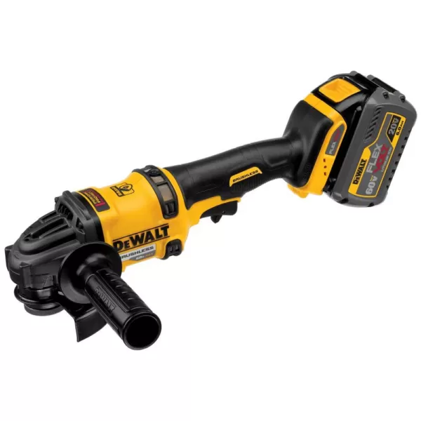 DEWALT FLEXVOLT 60-Volt MAX Cordless Brushless 4-1/2 in. Angle Grinder with Kickback Brake & (3) FLEXVOLT 6.0Ah Batteries