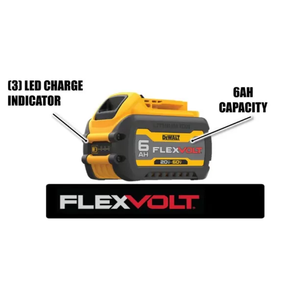 DEWALT 20-Volt MAX Cordless Brushless 4-1/2 - 5 in. Angle Grinder with FLEXVOLT ADVANTAGE and (1) FLEXVOLT 6.0Ah Battery Kit