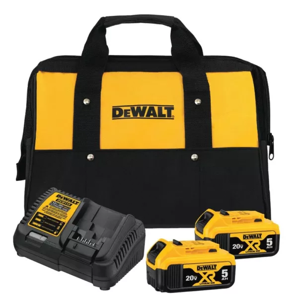 DEWALT 20-Volt MAX Cordless 6-1/2 in. Circular Saw with (2) 20-Volt Batteries 5.0Ah & Charger