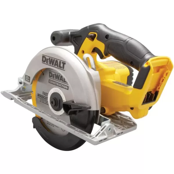 DEWALT 20-Volt MAX Cordless 6-1/2 in. Circular Saw with Bonus 6-1/2 in. 18-Tooth Fast Cutting Carbide Circular Saw Blade