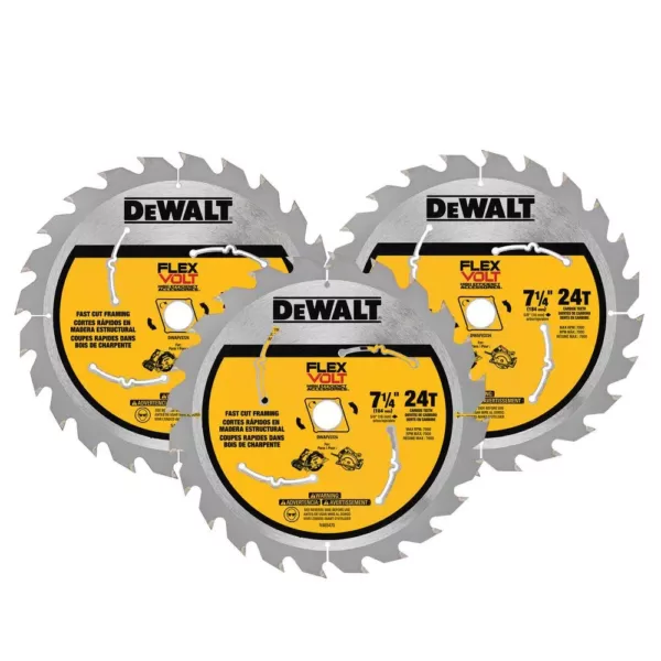 DEWALT FLEXVOLT 60-Volt MAX Cordless Brushless 7-1/4 in. Circular Saw, (1) FLEXVOLT 6.0Ah Battery, Recip Saw &  Circ Blade Set