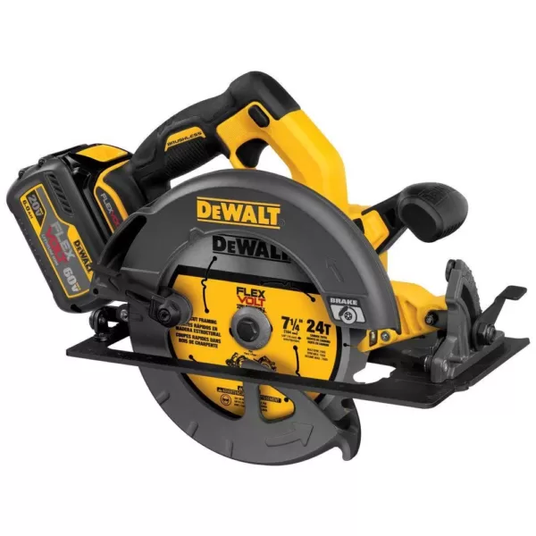 DEWALT FLEXVOLT 60-Volt MAX Cordless Brushless 7-1/4 in. Circular Saw with (2) FLEXVOLT 6.0Ah Batteries