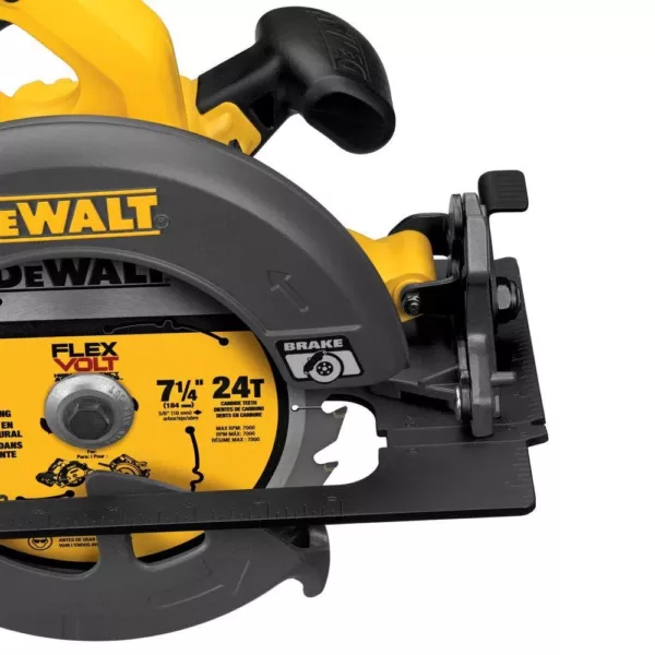 DEWALT FLEXVOLT 60-Volt MAX Cordless Brushless 7-1/4 in. Circular Saw, (2) FLEXVOLT 6.0Ah Batteries & 1/4 in. Impact Driver