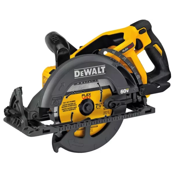 DEWALT FLEXVOLT 60-Volt MAX Brushless 9 in. Cut-Off Construction Saw, (2) FLEXVOLT 9.0Ah Batteries & 7-1/4 in. Circular Saw