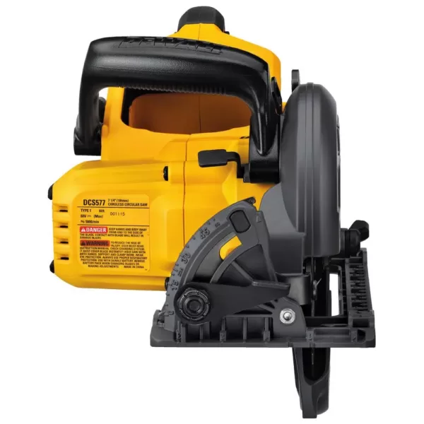 DEWALT FLEXVOLT 60-Volt MAX Brushless 9 in. Cut-Off Construction Saw, (2) FLEXVOLT 9.0Ah Batteries & 7-1/4 in. Circular Saw