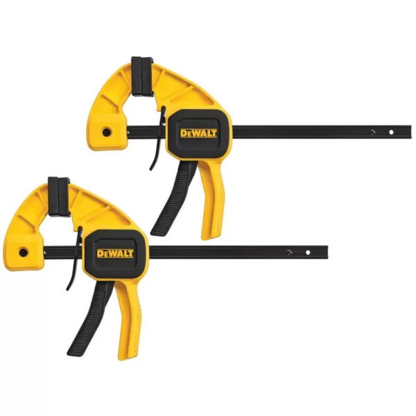 DEWALT 6 in. 100 lbs. Trigger Clamps (2-Pack) with 2.43 in Throat Depth