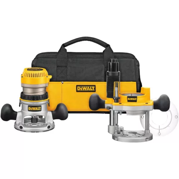 DEWALT 12 Amp Corded 2-1/4 Horsepower Fixed and Plunge Base Router Kit