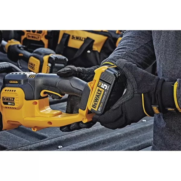 DEWALT 22 in. 20V MAX Lithium-Ion Cordless Hedge Trimmer with (1) 5.0Ah Battery and Charger Included