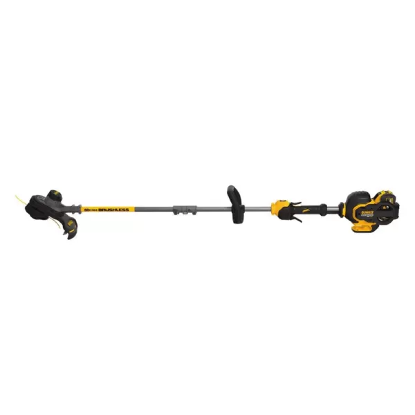 DEWALT 15 in. 60V MAX Cordless FLEXVOLT Brushless String Grass Trimmer w/(1)3.0Ah Battery & Charger w/Bonus Chainsaw(Tool Only)