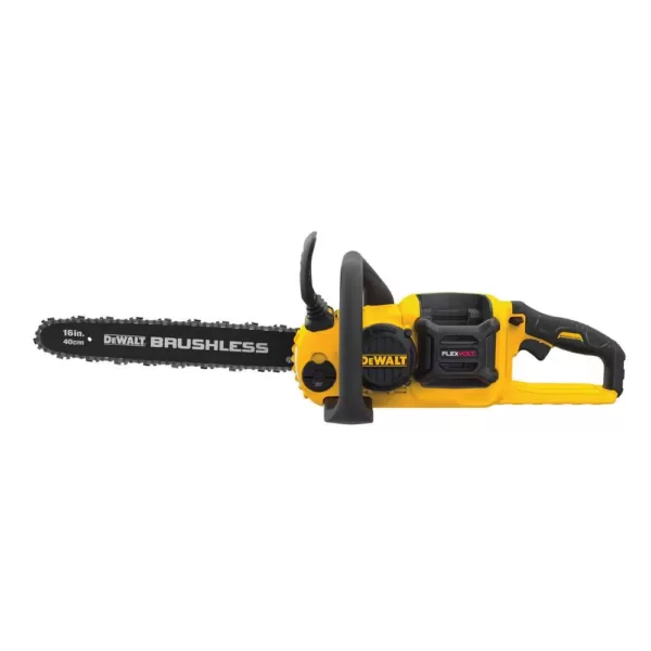 DEWALT 15 in. 60V MAX Cordless FLEXVOLT Brushless String Grass Trimmer w/(1)3.0Ah Battery & Charger w/Bonus Chainsaw(Tool Only)