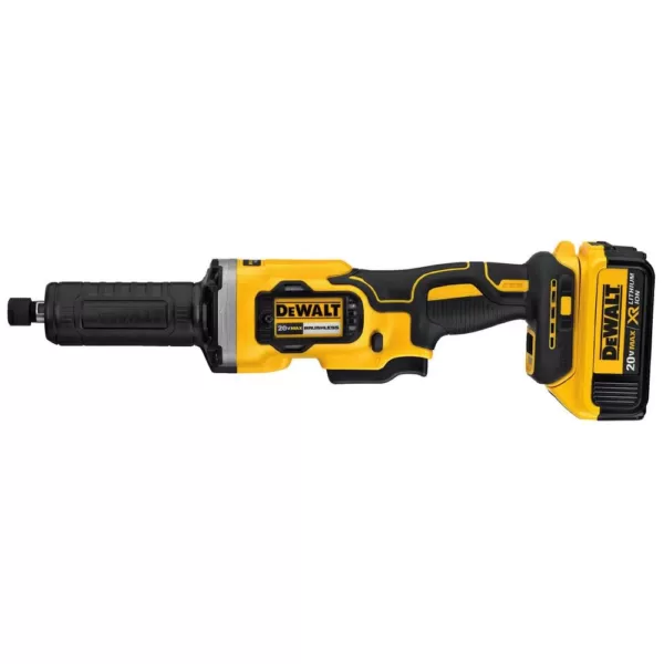 DEWALT 20-Volt MAX Cordless Brushless 1-1/2 in. Variable Speed Die Grinder with (2) 20-Volt 4.0Ah Batteries & Charger