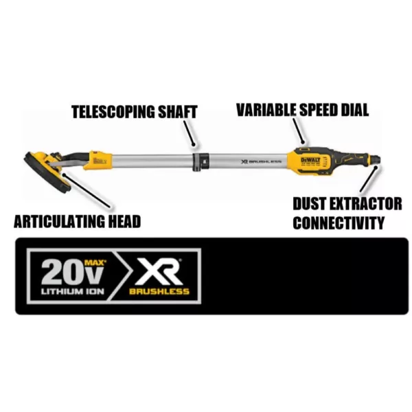 DEWALT 20-Volt MAX Cordless 9 in. Drywall Sander (Tool-Only)