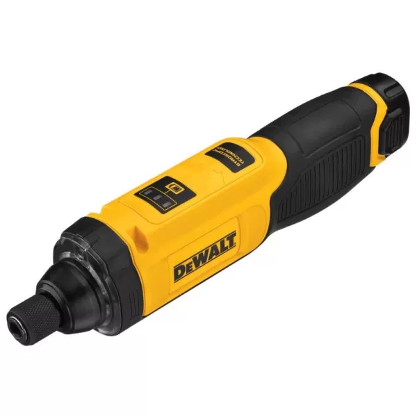 DEWALT 8-Volt MAX Cordless 1/4 in. Hex Gyroscopic Screwdriver, (1) 1.0Ah Battery, Charger & Bag