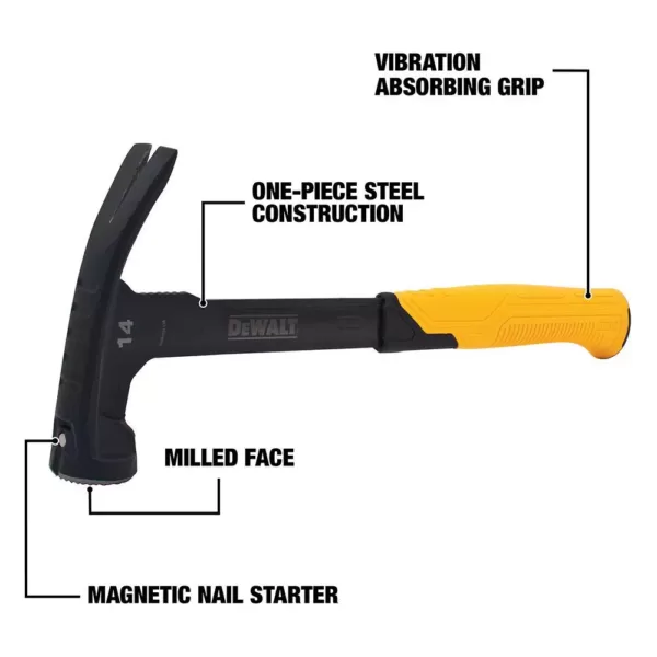 DEWALT 22 oz. Steel Checkered Face Hammer