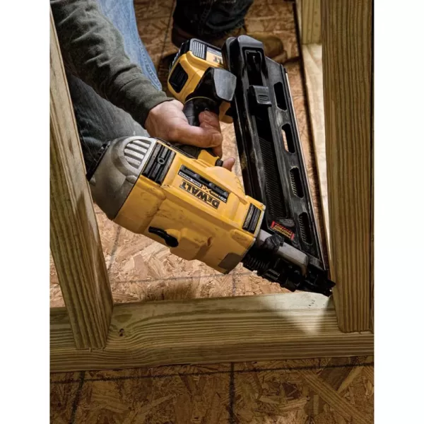 DEWALT 20-Volt MAX XR Lithium-Ion Cordless Brushless 2-Speed 30 Degree Framing Nailer Kit w/ Battery 4Ah and Bonus 5Ah Battery