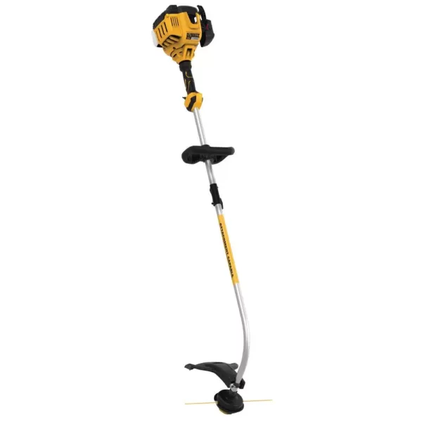 DEWALT 27 cc 2-Cycle Gas Curved Shaft String Trimmer with Attachment Capability