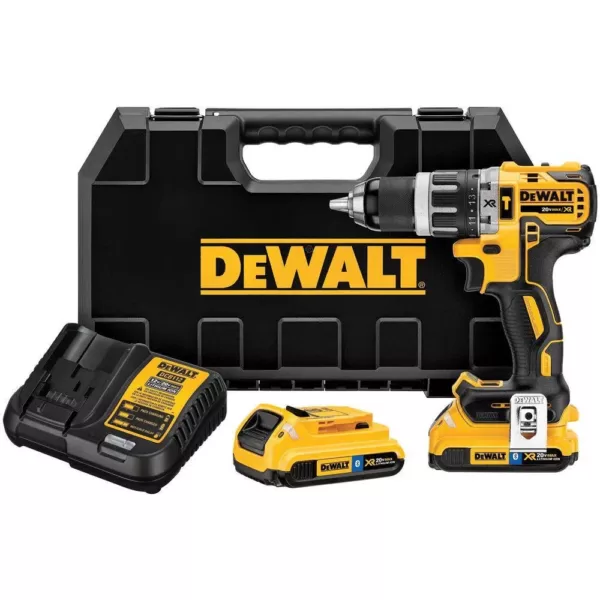 DEWALT 20-Volt MAX XR with Tool Connect Cordless Brushless 1/2 in. Hammer Drill/Driver with (2) 20-Volt 2.0Ah Bluetooth Battery