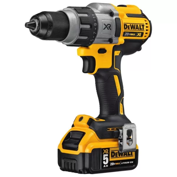 DEWALT 20-Volt MAX XR Cordless Brushless 3-Speed 1/2 in. Hammer Drill with (2) 20-Volt 5.0Ah Batteries & Charger