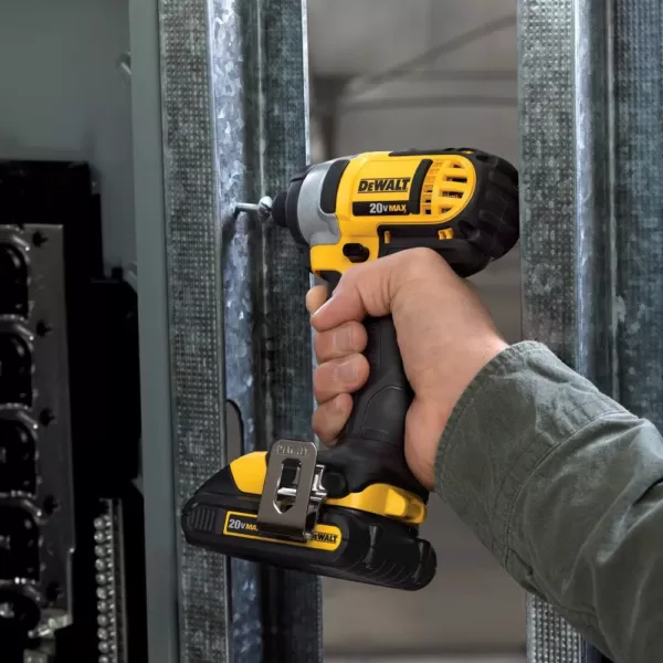 DEWALT 20-Volt MAX Cordless 1/4 in. Impact Driver, (1) 20-Volt 3.0Ah Battery & Charger