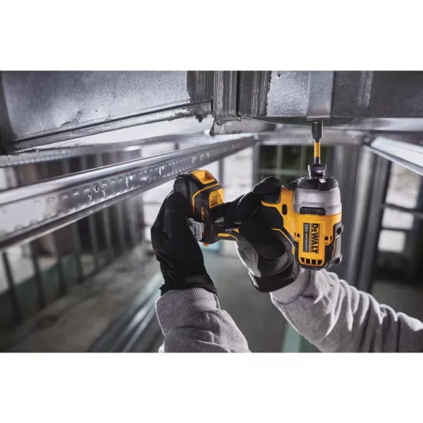 DEWALT ATOMIC 20-Volt MAX Cordless Brushless Compact 1/4 in. Impact Driver, (2) 20-Volt 1.3Ah & (2) 20-Volt 2.0Ah Batteries