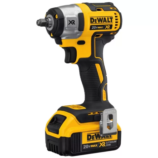 DEWALT 20-Volt MAX XR Cordless Brushless 3/8 in. Compact Impact Wrench, (2) 20-Volt 4.0Ah Batteries & (1) 20-Volt 5.0Ah Battery