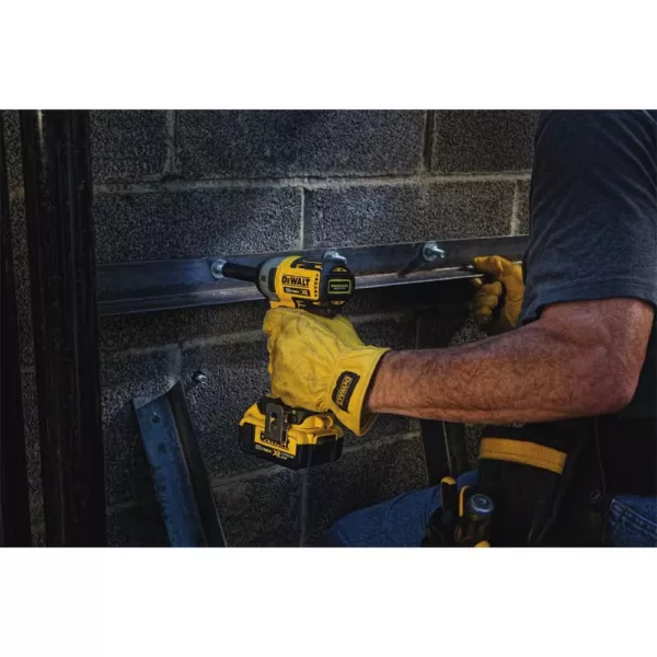 DEWALT 20-Volt MAX XR Cordless Brushless 3/8 in. Compact Impact Wrench, (2) 20-Volt 4.0Ah Batteries & 3/8 in. Impact Socket Set