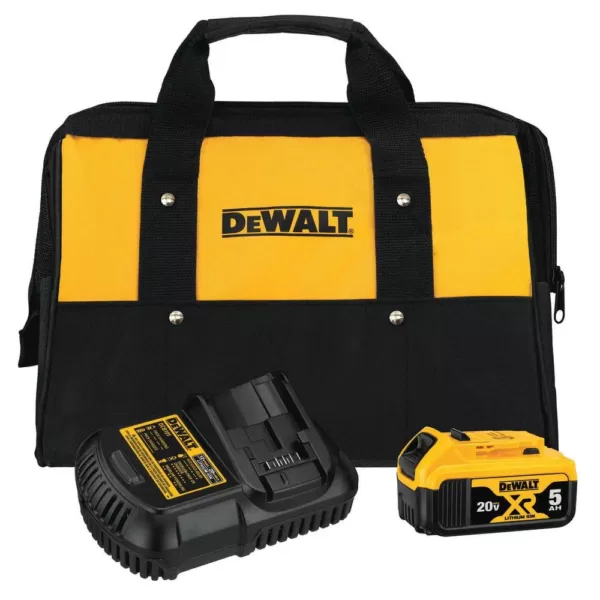 DEWALT 20-Volt MAX XR Cordless Brushless Jigsaw with 5 in. Random Orbital Sander, (1) 20-Volt 5.0Ah Battery & Charger