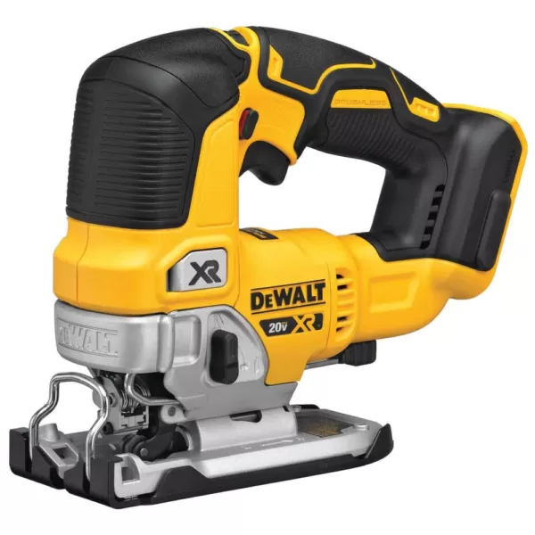 DEWALT 20-Volt MAX XR Cordless Brushless Jigsaw with Brushless Router & (2) 20-Volt 5.0Ah Batteries