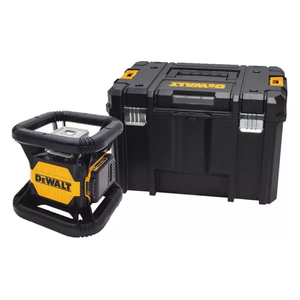 DEWALT 20-Volt MAX Lithium-Ion 250 ft. Green Self-Leveling Rotary Laser Level with (3) Batteries 2Ah, Charger, & TSTAK Case