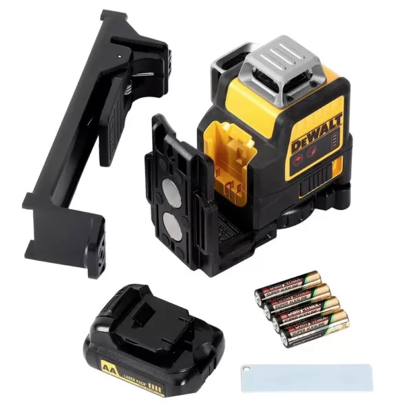 DEWALT 150 ft. Red Self-Leveling 2 X 360 Degree Line Laser Level with (4) AA Batteries & Case