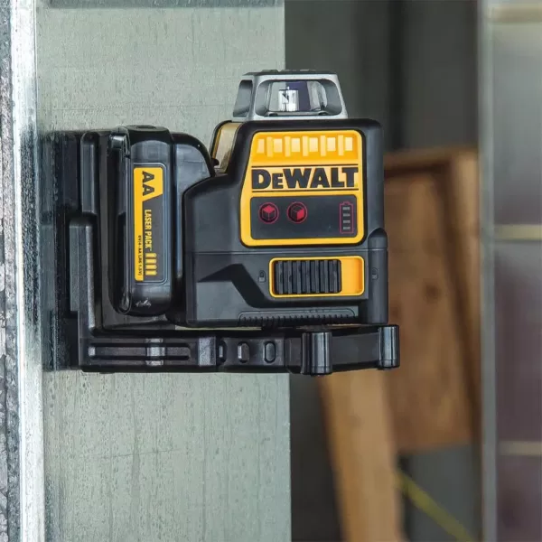 DEWALT 150 ft. Red Self-Leveling 2 X 360 Degree Line Laser Level with (4) AA Batteries & Case