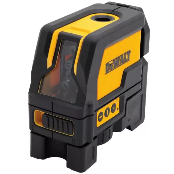 DEWALT 165 ft. Red Self-Leveling Cross-Line and Plumb Spot Laser Level with (3) AAA Batteries & Case